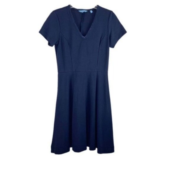 Draper James Blue Fit and Flare Dress - Picture 2 of 5